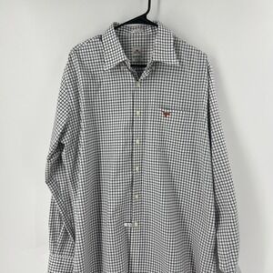 Peter Millar/ Texas Longhorns Nanoluxe Gingham Button  Down Shirt Men's Large